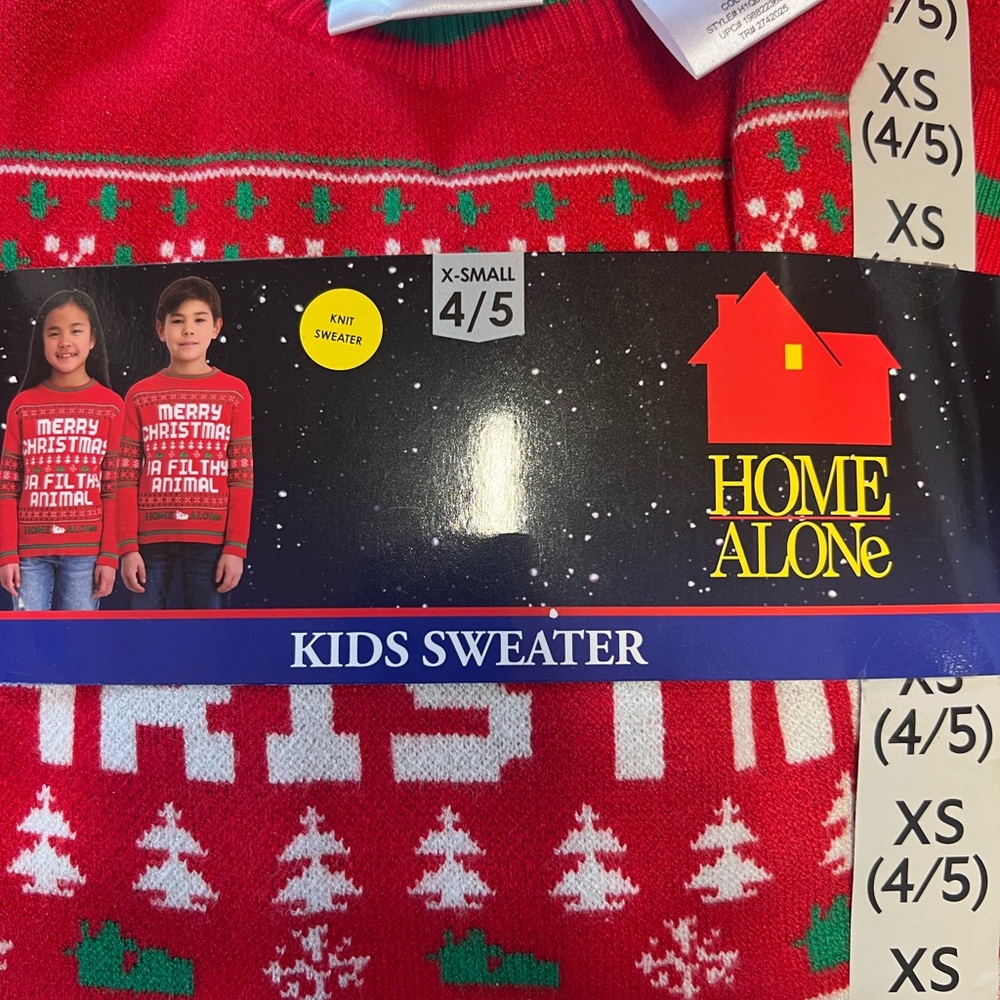 Kids Red Holiday Sweater - XS (4/5)